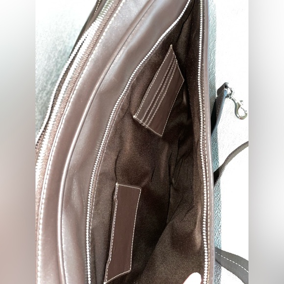 Men’s Coach Dark Brown Brief Case Never Used - Picture 13 of 14